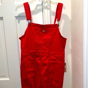 Dickies red overalls